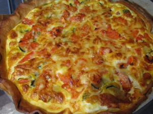 Tarte courgette, carotte et Comté
