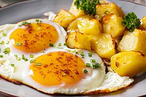 Oeufs au plat à la franc-comtoise