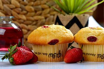 Muffins bergamote et fraises