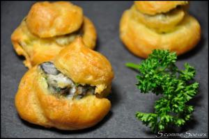 Mini gougères farcies aux escargots et à la cancoillotte