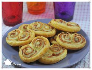 Palmiers jambon cru et fromage aux noix