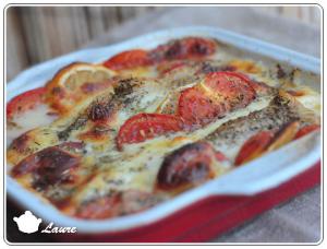 Gratin de poisson à la mozzarella