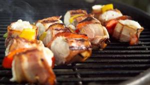 Brochette de poisson aux légumes