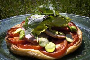 Tarte à la tomate et Morteau