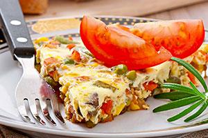 Gratin courgettes et poivrons